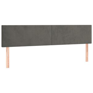 vidaXL Kopfteile Dunkelgrau 160x5x78/88 cm Samt