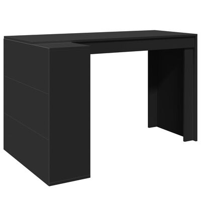 vidaXL Schreibtisch Schwarz 123,5x73,5x75 cm Holzwerkstoff