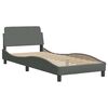 vidaXL Bettgestell ohne Matratze Dunkelgrau 90x190 cm Stoff