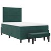 vidaXL Boxspringbett mit Matratze Dunkelgr&uuml;n 120 x 200 cm Samt