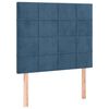 vidaXL Boxspringbett mit Matratze Dunkelblau 90x190 cm Samt