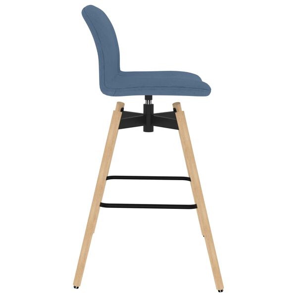 vidaXL Barst&uuml;hle 2 Stk. Drehbar Blau Stoff