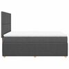 vidaXL Boxspringbett mit Matratze Dunkelgrau 140x200 cm Stoff