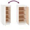 vidaXL Schuhschrank Weiß 35x35x80 cm Massivholz Kiefer