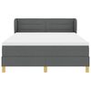 vidaXL Boxspringbett mit Matratze Dunkelgrau 140 x 190 cm Stoff