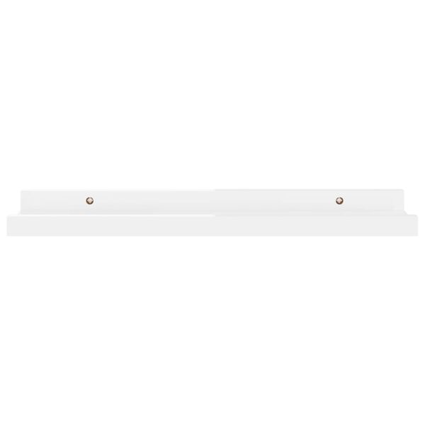 vidaXL Wandregale 4 Stk. Hochglanz-Wei&szlig; 40x9x3 cm