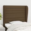 vidaXL Kopfteil mit Ohren Dunkelbraun 93x23x118/128 cm Stoff