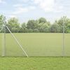 vidaXL Zaunpfosten Silber 50 x 1,5 m (12 x 12 mm Maschen) Stahl