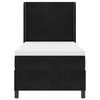 vidaXL Boxspringbett mit Matratze mit LED Schwarz 80 x 200 cm Samt
