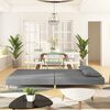 vidaXL Schlafsofa 2-Sitzer mit 2 Kissen Hellgrau Stoff