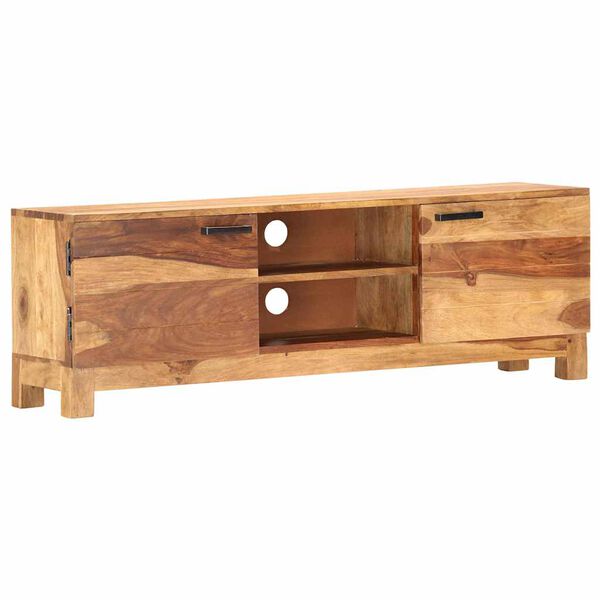 vidaXL TV-St&auml;nder Braun 118 x 30 x 40 cm Massivholz Akazie