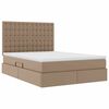 vidaXL Bett mit Stauraum und LED Cappuccino 140 x 190 cm Kunstleder