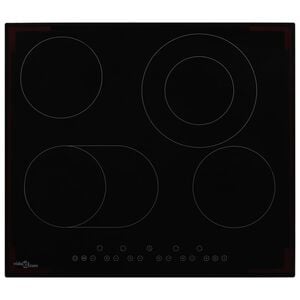vidaXL Glaskeramik-Kochfeld mit 4 Platten Touch Control 6600 W
