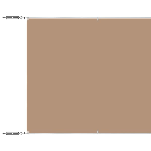 vidaXL Senkrechtmarkise Taupe 100x1000 cm Oxford-Gewebe