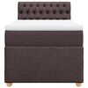 vidaXL Boxspringbett mit Matratze Dunkelbraun 90x190 cm Stoff