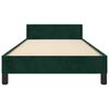 vidaXL Bettgestell ohne Matratze Dunkelgr&uuml;n 90x190 cm Samt