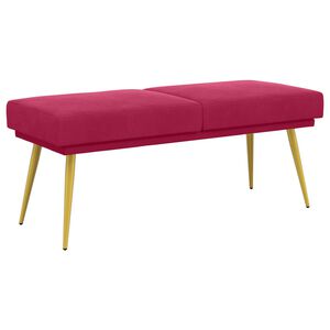 vidaXL Doppellagige Bank Weinrot 120 x 45 x 46 cm Samt