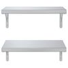 vidaXL Wandregale 2 Stk. 50x30 cm Silbern Edelstahl