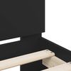vidaXL Bettgestell mit Kopfteil LED-Beleuchtung Schwarz 120x190 cm
