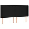 vidaXL Boxspringbett mit Matratze & LED Schwarz 180x200 cm Stoff