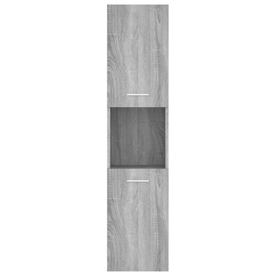 vidaXL Badezimmerschrank Grau Sonoma 30x30x130 cm Holzwerkstoff