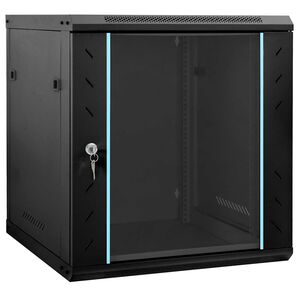 vidaXL Netzwerkschrank mit Speicher Schwarz 60 x 45 x 65 cm Stahl