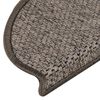 vidaXL Treppenmatten Selbstklebend Sisal 15 Stk. 65x21x4 cm Anthrazit