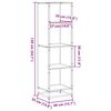 vidaXL B&uuml;cherregal Schwarz 40x35x139 cm Holzwerkstoff