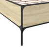 vidaXL Bettgestell Sonoma-Eiche 150x200 cm Holzwerkstoff und Metall