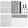 vidaXL Zaunpfosten Grau 50 x 1 m (19 x 19 mm Maschen) Stahl und PVC