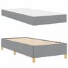 vidaXL Bettrahmen mit Matratze Hellgrau 100 x 200 cm Stoff