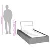 vidaXL Sonnenliege mit schwebender Auflage Schwarz Poly Rattan