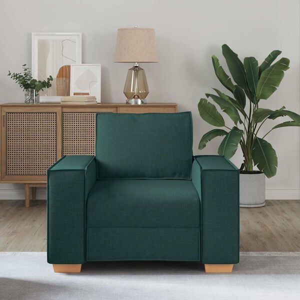 vidaXL Sofa Stuhl Dunkelgr&uuml;n 60 cm Stoff