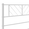 vidaXL Bettgestell mit Kopf- und Fu&szlig;teil Metall Wei&szlig; 160x200 cm