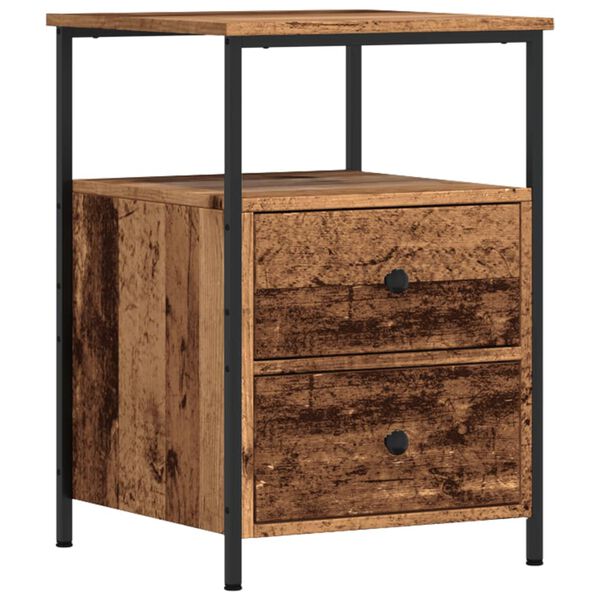 vidaXL Nachttisch Altholz-Optik 34x35,5x50 cm Holzwerkstoff