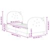 vidaXL Kinderbettgestell mit Kopfteil Rosa 80 x 160 cm Samt