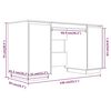 vidaXL Schreibtisch Wei&szlig; 140x50x75 cm Massivholz Kiefer