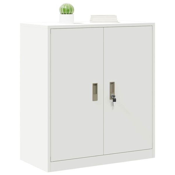 vidaXL Aufbewahrungsschrank Wei&szlig; 80 x 40 x 90 cm Stahl