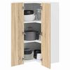 vidaXL H&auml;ngeschrank mit T&uuml;r Sonoma-Eiche und Wei&szlig; 57 x 57 x 100 cm