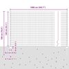 vidaXL Zaun mit Pfosten Gr&uuml;n 1,4 x 10 m Stahl und PVC