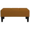 vidaXL Schlafsofa 2-Sitzer mit 2 Kissen & Hocker Braun Samt