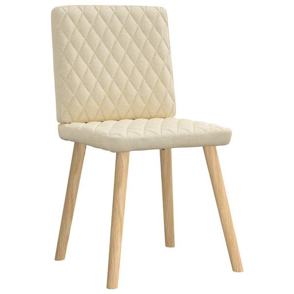 vidaXL Esszimmerst&uuml;hle 4 Stk. Creme Stoff