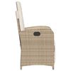 vidaXL 3-tlg. Bistro-Set mit Kissen Beige Poly Rattan