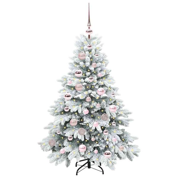 vidaXL K&uuml;nstlicher Weihnachtsbaum mit 150 LEDs Wei&szlig; 120 cm PE und PVC