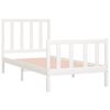 vidaXL Massivholzbett Wei&szlig; 75x190 cm