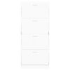 vidaXL Schuhschrank Wei&szlig; 63x24x147 cm Holzwerkstoff