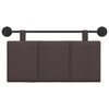 vidaXL H&auml;ngevorderseite Wandmontiert Dunkelbraun 90 x 55 x 5 cm Stoff
