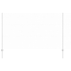 vidaXL Sechseckzaun mit Pfosten 10 x 1,4 m Verzinkter Stahl Silber