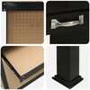 vidaXL Werkbank mit Schubladen Schwarz 81 x 41 x 145 cm Metall