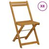 vidaXL Au&szlig;en Bistro-St&uuml;hle 8 pcs Natur 40 x 53 x 80 cm